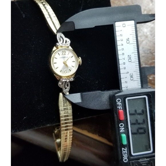 Caravelle Gold Tone Ornate Vintage Wind up Watch‎ 5 Inch main image 5